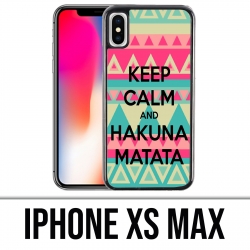 Custodia per iPhone XS Max - Mantieni la calma Hakuna Mattata