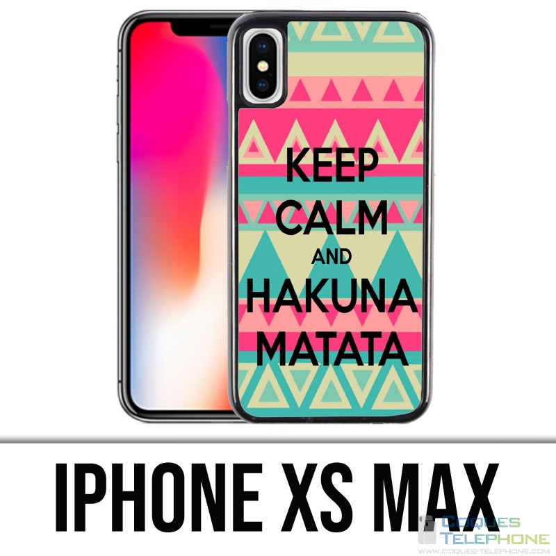 Funda iPhone XS Max - Mantenga la calma Hakuna Mattata