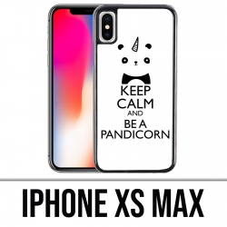 Custodia per iPhone XS Max - Mantieni la calma Pandicorn Panda Unicorn