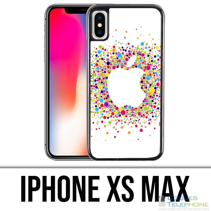 Coque iPhone XS MAX - Logo Apple Multicolore