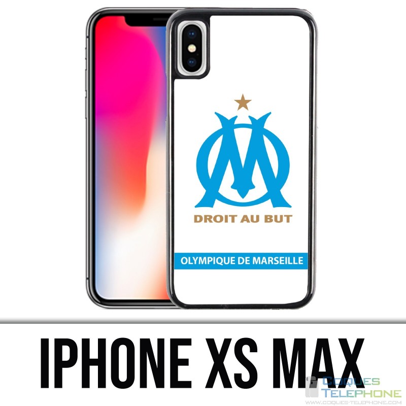 Custodia per iPhone XS Max - Logo Om Marseille Blanc