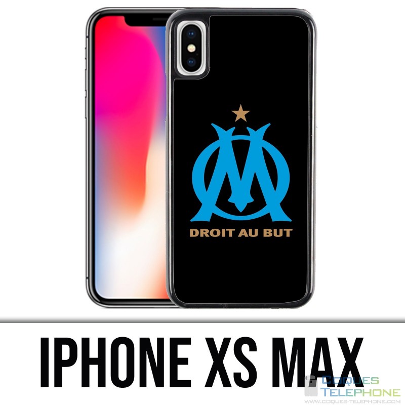 Funda iPhone XS Max - Logo Om Marseille Negro