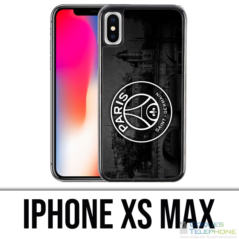 Custodia per iPhone XS Max - Logo Psg sfondo nero