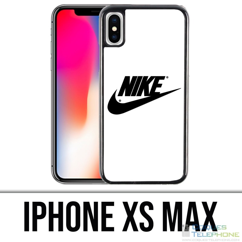Coque iPhone XS MAX - Nike Logo Blanc