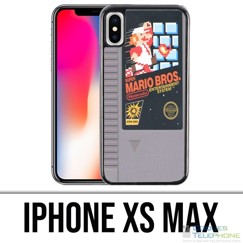 Custodia per iPhone XS Max - Cartuccia Nintendo Nes Mario Bros