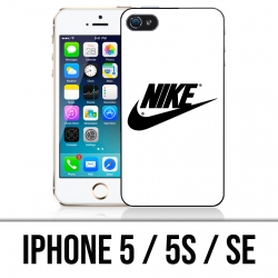 Custodia per iPhone 5 / 5S / SE - Logo Nike bianco