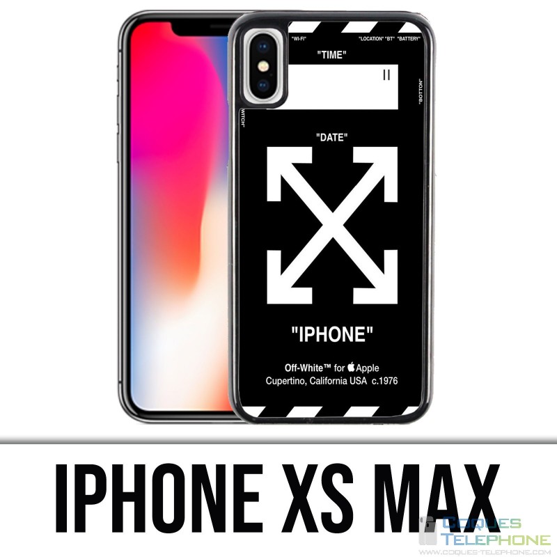 Custodia per iPhone XS Max - Bianco sporco nero