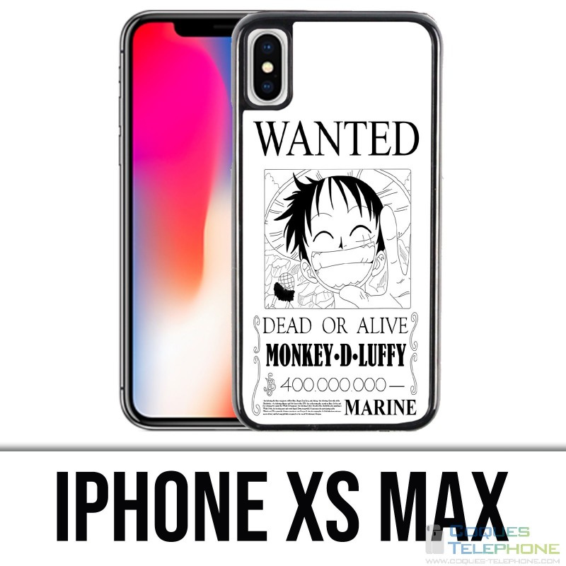 Coque iPhone XS MAX - One Piece Wanted Luffy
