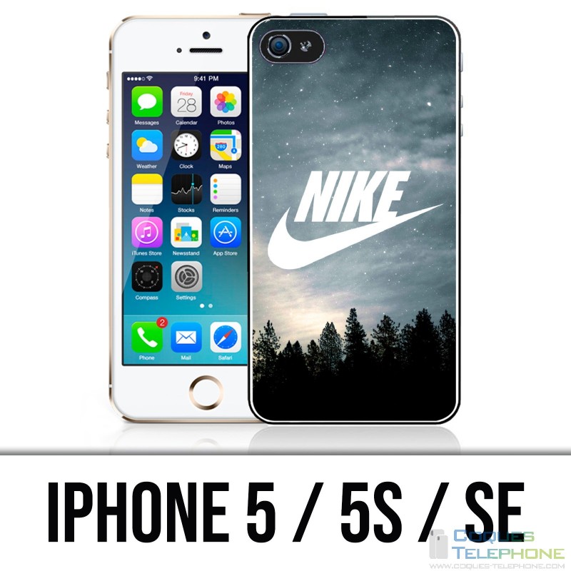 La risa A gran escala princesa Funda iPhone 5 / 5S / SE - Nike Logo Wood