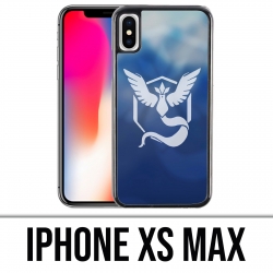 Coque iPhone XS MAX - Pokémon Go Team Bleue Grunge