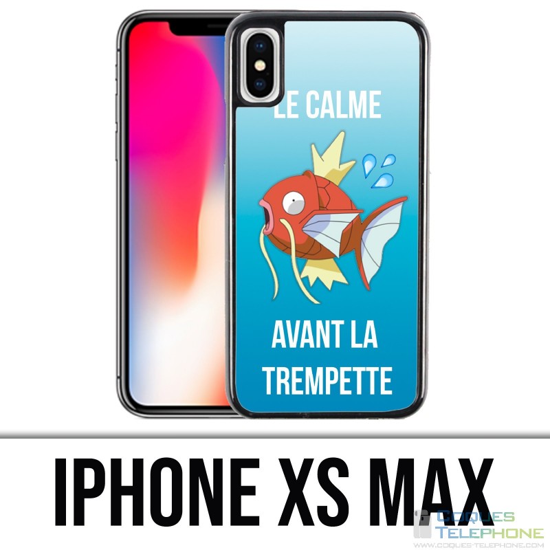 Coque iPhone XS MAX - Pokémon Le Calme Avant La Trempette Magicarpe