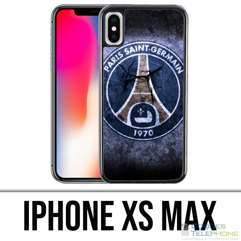 Custodia per iPhone XS Max - Logo PSG Grunge
