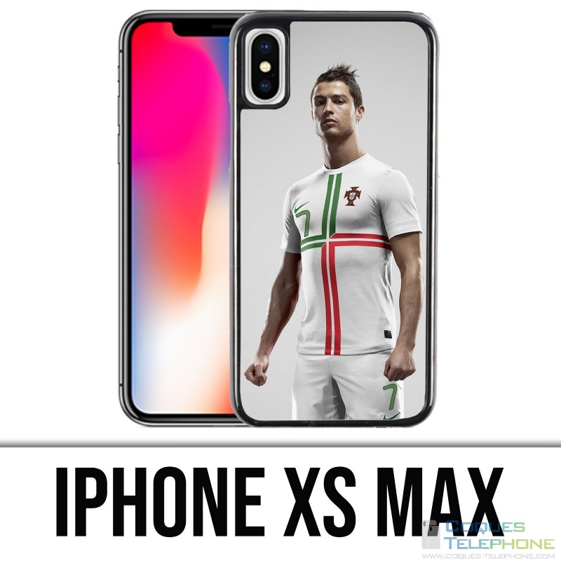 Coque iPhone XS MAX - Ronaldo Football Splash