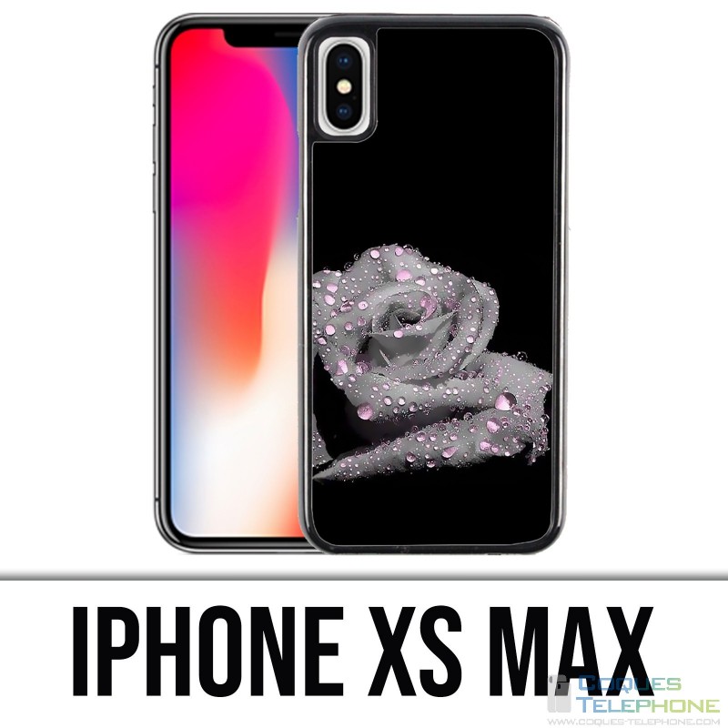 Custodia per iPhone XS Max - Gocce rosa