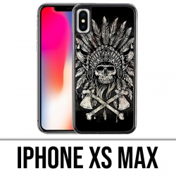 XS Max iPhone Case - Skull Head Feathers