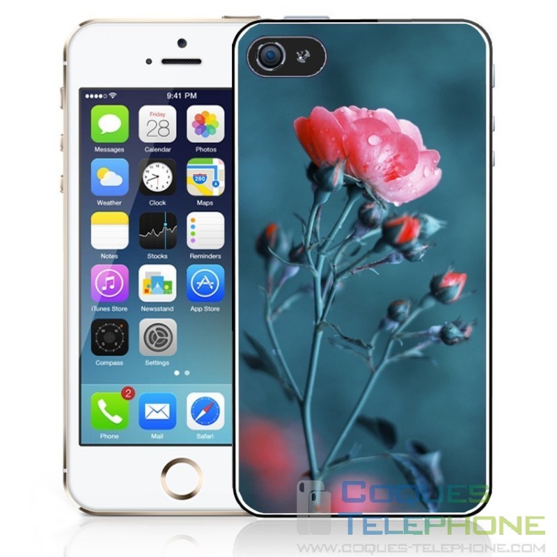 Coque téléphone Fleur - Rose