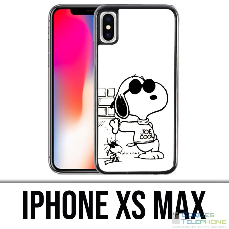 Funda iPhone XS Max - Snoopy Negro Blanco