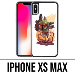 Coque iPhone XS MAX - Star Wars Boba Fett Cartoon