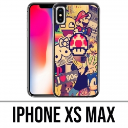 Coque iPhone XS MAX - Stickers Vintage 90S