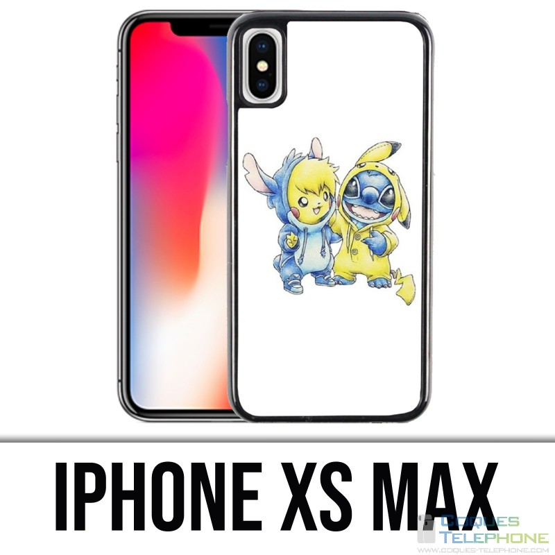 Funda iPhone XS Max - Stitch Pikachu Baby