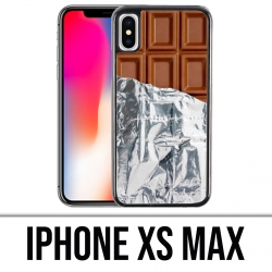 Coque iPhone XS Max - Tablette Chocolat Alu