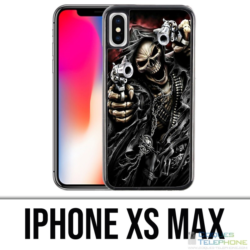Coque iPhone XS Max - Tete Mort Pistolet