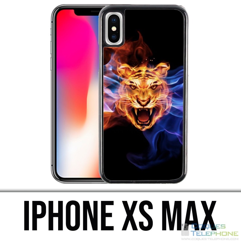 XS maximaler iPhone Fall - Tiger-Flammen