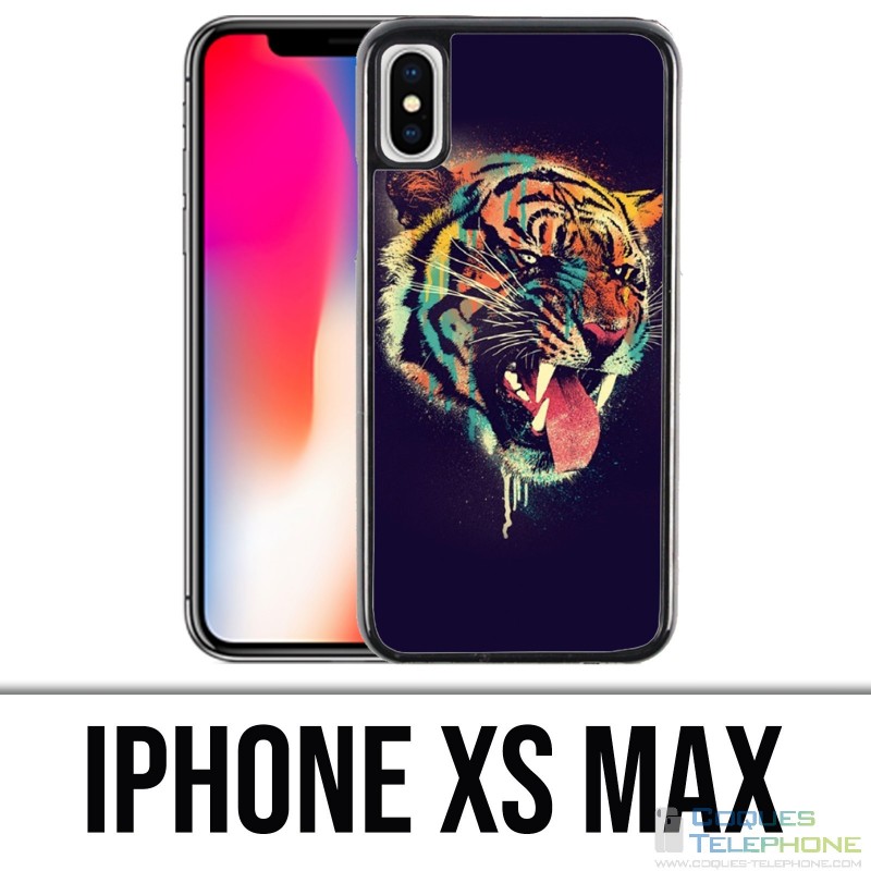 Coque iPhone XS MAX - Tigre Peinture