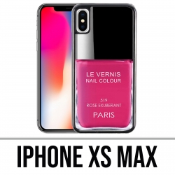 Coque iPhone XS Max - Vernis Paris Rose