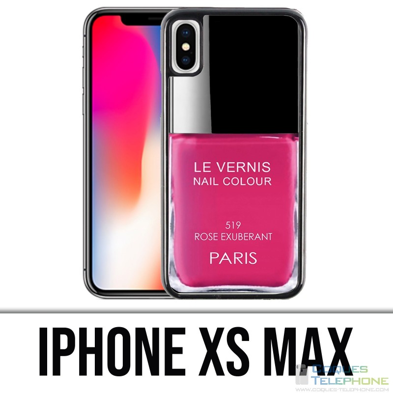 Custodia iPhone XS Max - Vernice Paris rosa