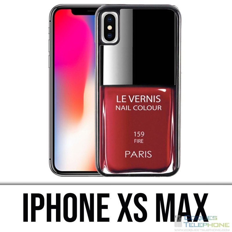 Coque iPhone XS Max - Vernis Paris Rouge