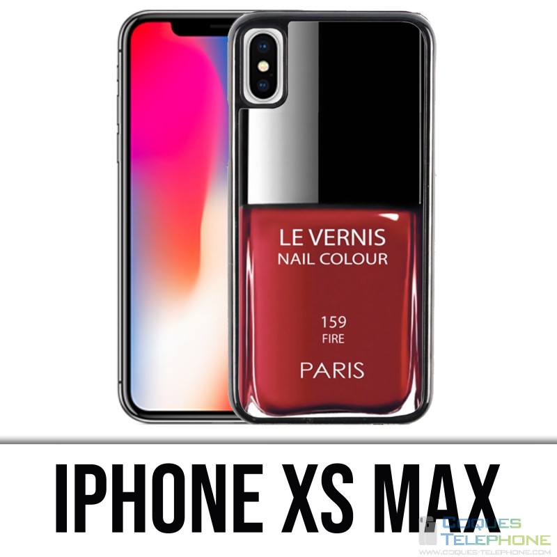 Custodia iPhone XS Max - Vernice rossa Parigi