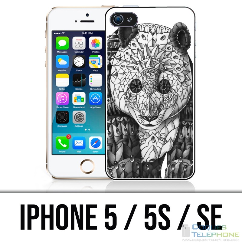 IPhone 5 / 5S / SE case - Panda Azteque
