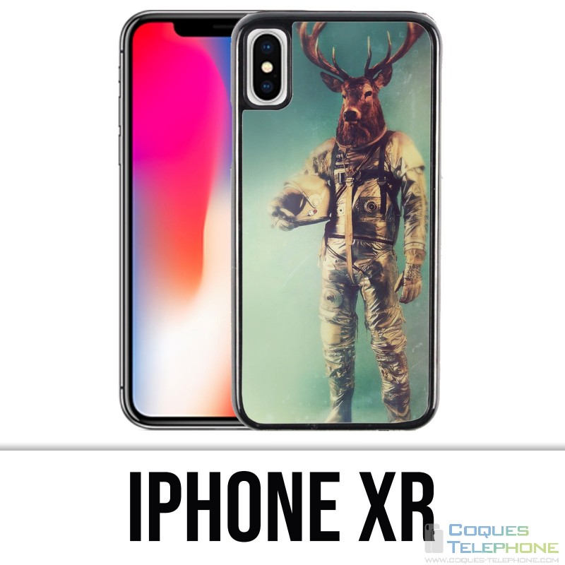 Coque iPhone XR - Animal Astronaute Cerf
