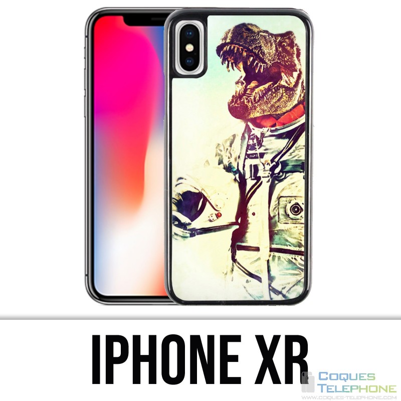 Custodia per iPhone XR - Dinosauro animale astronauta