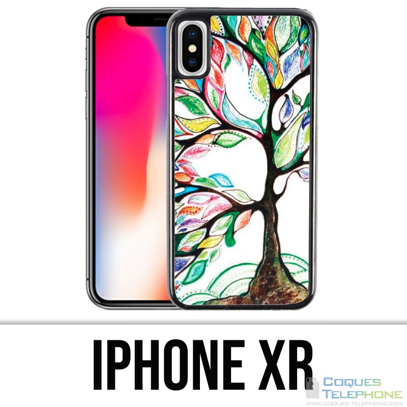 Coque iPhone XR - Arbre Multicolore