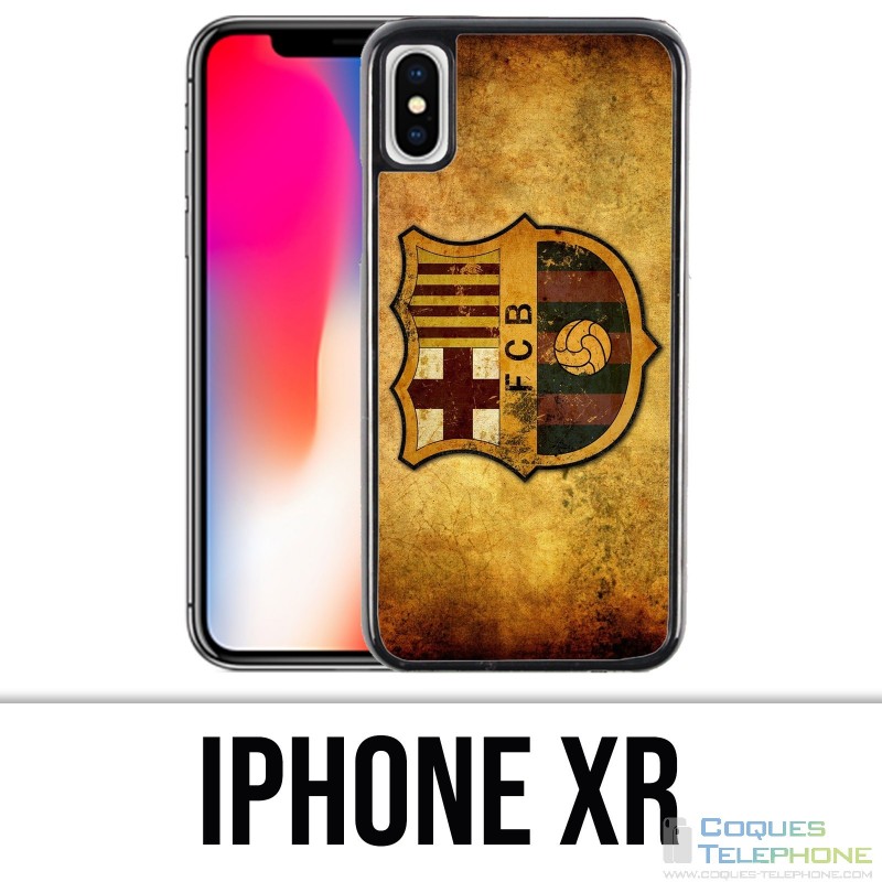 Coque iPhone XR - Barcelone Vintage Football