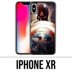 Coque iPhone XR - Captain America Grunge Avengers