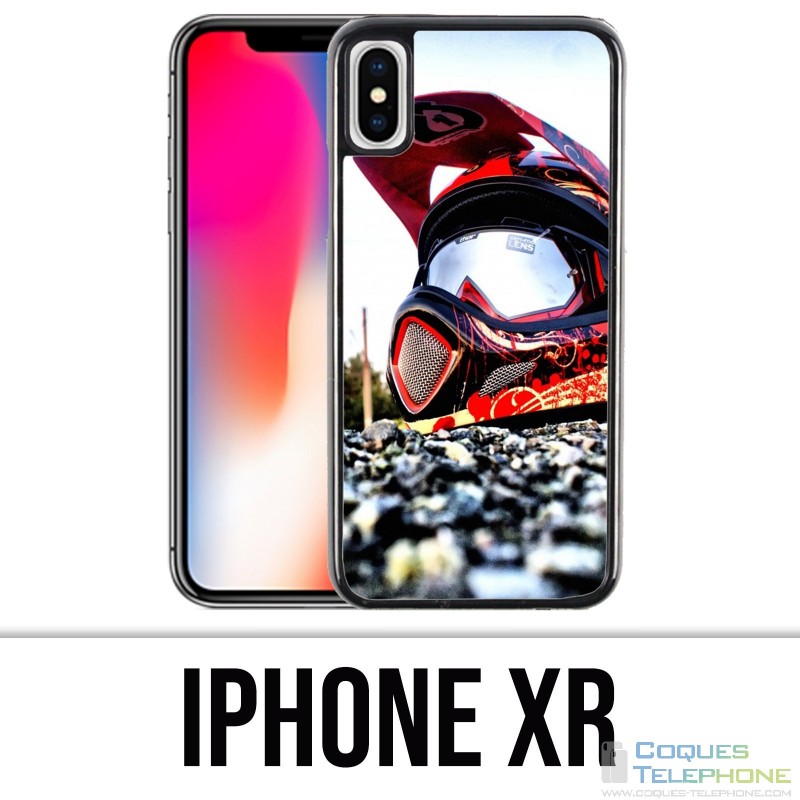 Coque iPhone XR - Casque Moto Cross