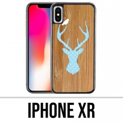 Coque iPhone XR - Cerf Bois