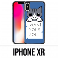 Coque iPhone XR - Chat I Want Your Soul