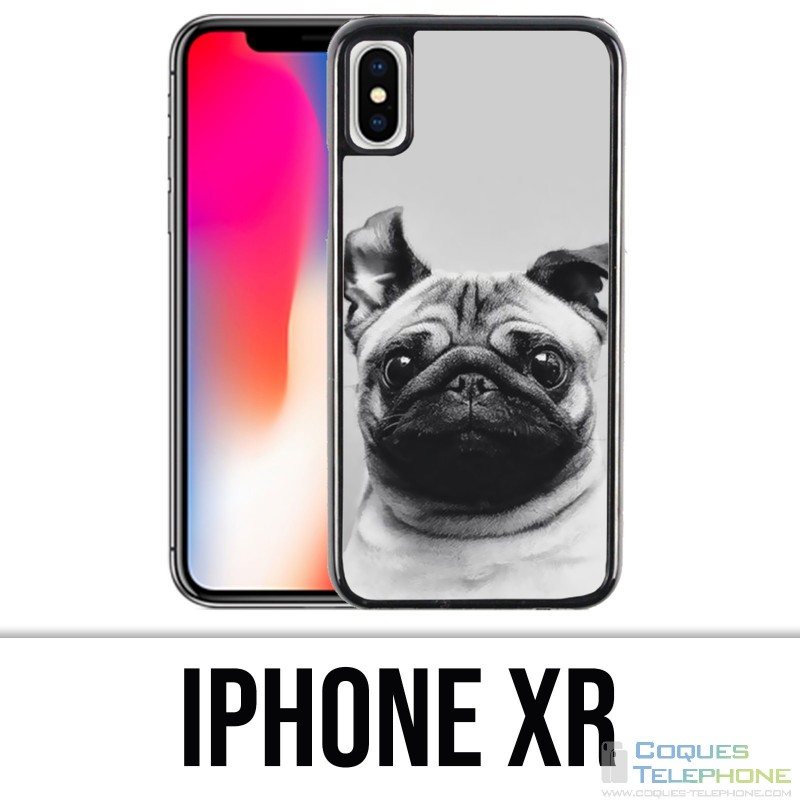Custodia per iPhone XR - Dog Pug Ears