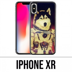 Coque iPhone XR - Chien Jusky Astronaute