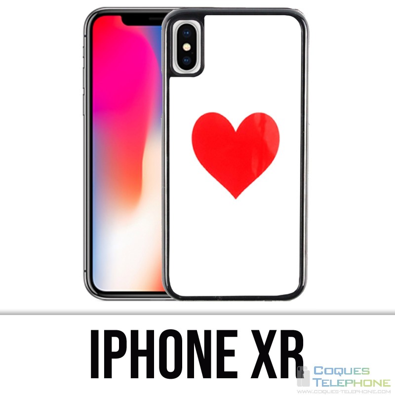 Coque iPhone XR - Coeur Rouge