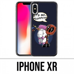 Coque iPhone XR - Deadpool Fluffy Licorne