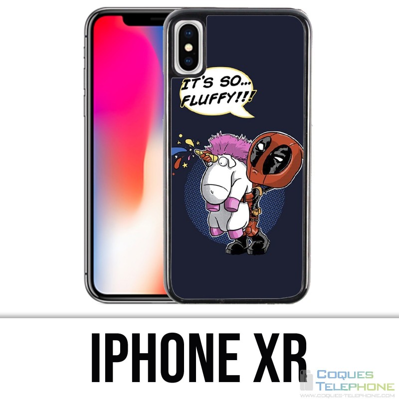 Custodia per iPhone XR - Deadpool Fluffy Unicorn