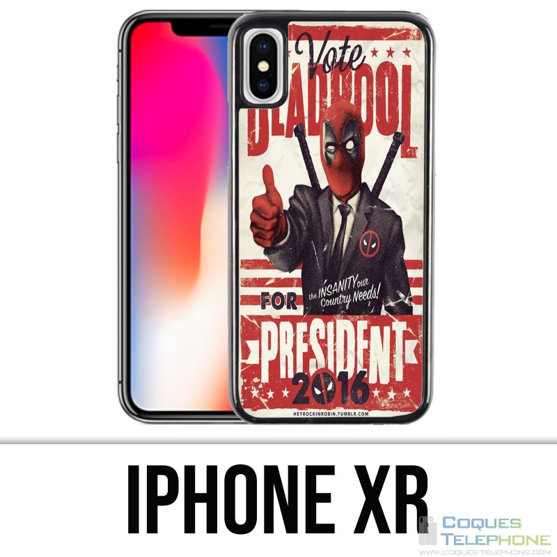 Coque iPhone XR - Deadpool Président