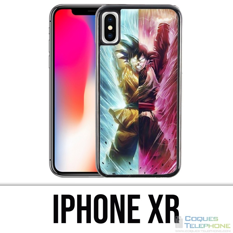 Coque iPhone XR - Dragon Ball Black Goku Cartoon