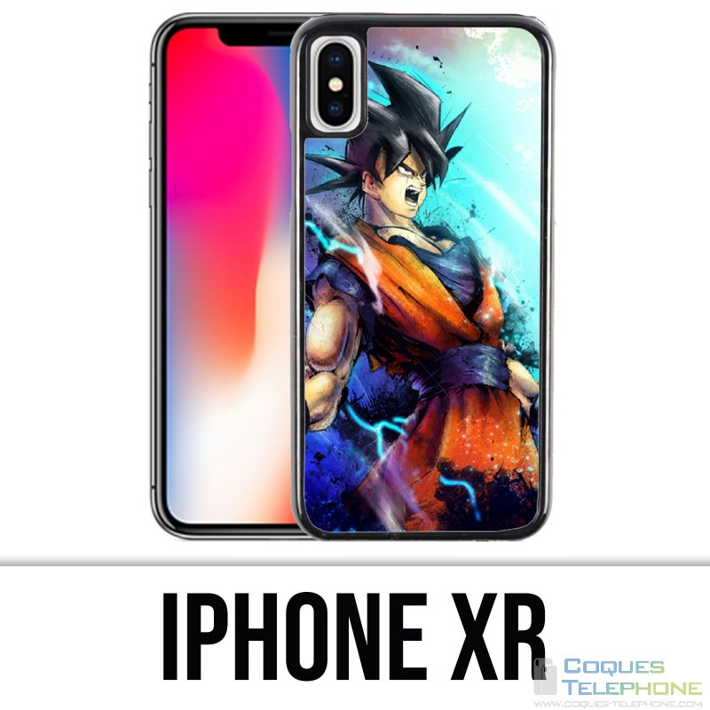 Coque iPhone XR - Dragon Ball Goku Couleur