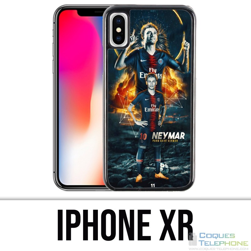 Coque iPhone XR - Football Psg Neymar Victoire